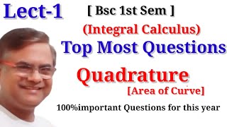 QUADRATURE Area of Curves Integral calculus bsc1st year 1st semester [upl. by Harbird]