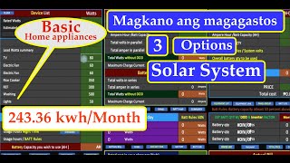 Magkano ang magagastos sa solar system para sa basic home appliances [upl. by Nwahsyd334]