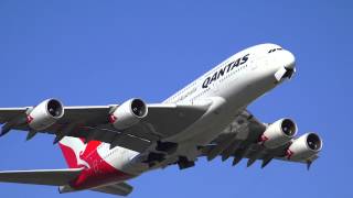 Qantas A380 Take off  Sydney Airport [upl. by Luapnaej]