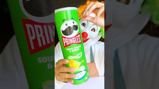 CLOWN SECRET PRINGLES 👻😱shorts funny comedy ytshorts tiktok viral food [upl. by Mckale]