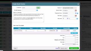 Creating an Invoice for Services in Apptivo [upl. by Shoshanna]