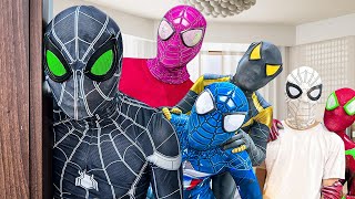 TEAM SPIDERMAN In Real Life Fight BAD GUY TEAM Rescue KID SPIDER MAN  Mansion Battle [upl. by Africah]