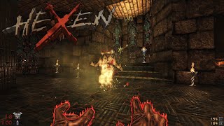 Hexen HD Rain Parallax Gore Upscale Resound  Hub 1 Winnowing Hall  4K60 [upl. by Odlopoel610]