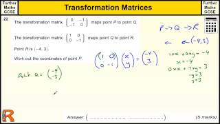 Transformation Matrices GCSE Further Maths revision Exam paper practice amp help [upl. by Lura]