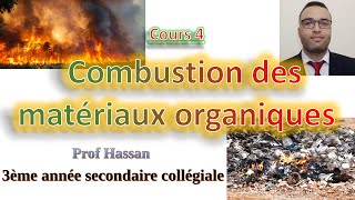 Combustion des matériaux organiques  3eme année collège  Prof Hassan [upl. by Culbertson]