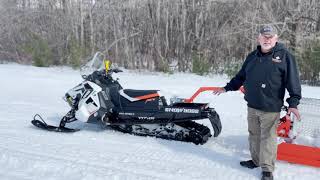 Livingstons Sales LLC Polaris Snowmobiles ProStar S4 TITAN Adventure quotSNOW BOSSquot Groomer [upl. by Kcirred]