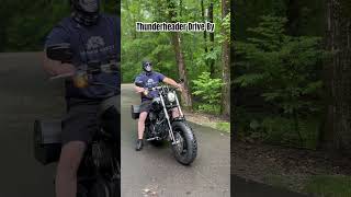 Harley Thunderheader Exhaust Drive By harleydavidson bikelife exhaust [upl. by Ardella914]