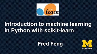 Introduction to Machine learning in Python with scikitlearn [upl. by Annavaig]