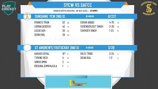 Sunshine YCW 2nd XI v St Andrews Footscray 2nd XI [upl. by Onairot]