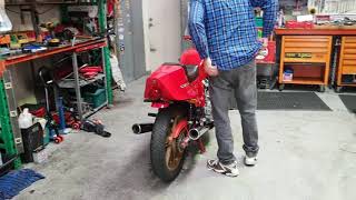 Ducati 900 Mike Hailwood Replica First Kick Cold Start [upl. by Hteb]