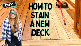 Stain a New Deck for the First Time in 5 Easy Steps DIY Tutorial  How To [upl. by Schoenberg]