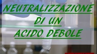 Neutralizzazione di un acido debole con una base forte [upl. by Lorna]