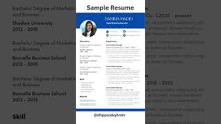 Sample Resume for Digital Marketing Professional  How to write resume resume cv [upl. by Mayap]