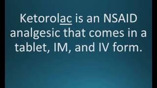 How to pronounce ketorolac Toradol Memorizing Pharmacology Flashcard [upl. by Celie]