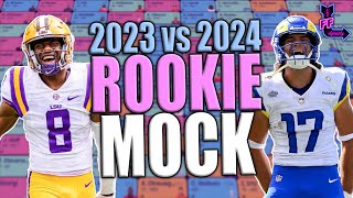 Dynasty Rookie Mock Draft 2023 Class vs 2024  Dynasty Fantasy Football [upl. by Enamart182]