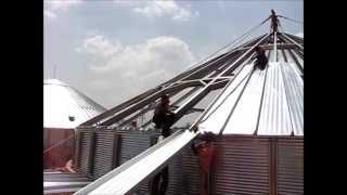 LESKOEFTECH Steel Grain Silo Installation [upl. by Cookie]