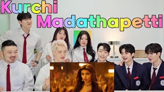 Kdrama actors react overwhelmingly after watching Telugu MV🕺🏻Kurchi MadathapettiUNNAMEofficial [upl. by Clapper773]