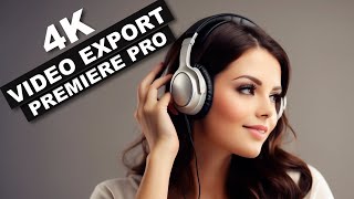 How TO EXPORT 4K In PREMIERE PRO  4k SEQUENCE settings [upl. by Eidarb]