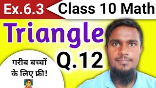 Triangles Class 10 Maths Chapter 6 Ex 63 q12 mhkclasses [upl. by Slaohcin332]