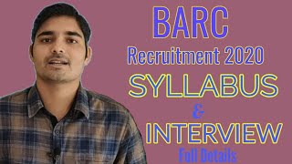 BARC SYLLABUS amp INTERVIEW FULL DETAILS  Chemical pedia [upl. by Yelruc]