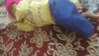 cute baby onemonthold milestone rollover [upl. by Lunneta]