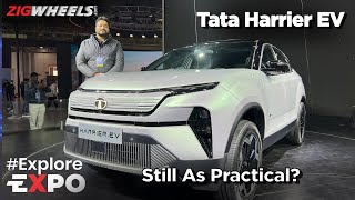 Tata Harrier EV  400 km RANGE  ADAS and more  Auto Expo 2023 ExploreExpo [upl. by Flann]