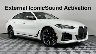 BMW i4 M50 G26 Exterior IconicSound Activation [upl. by Ettenotna]