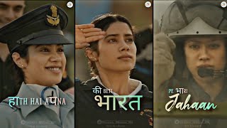 BHARAT KI BETI Full Screen Status  GUNJAN SAXENA  Arijit Singh  Janhavi Kapoor StatusAlbumAk [upl. by Lachman659]