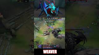 Weaver is Broken🔥Instant 2100 Golds in 30 Second dota2 shorts Rampage [upl. by Ailadgim393]