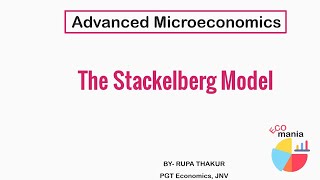 The Stackelberg Model  Advanced Microeconomics  ECO mania [upl. by Gratiana]