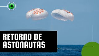 Ax1 astronautas da missão retornam à Terra [upl. by Attenoj352]