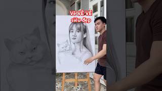 Vẽ chị Vê Vê siêu to cực đẹp cho fan em bé zino vẽ vetranh art drawing [upl. by Arraek509]