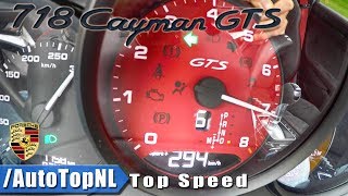 Porsche 718 Cayman GTS 0294kmh ACCELERATION amp TOP SPEED by AutoTopNL [upl. by Faden]