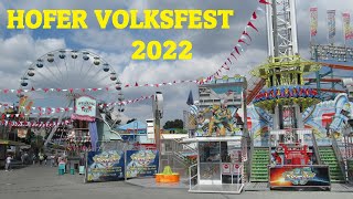 Hofer Volksfest 2022 Rundgang mit allen Attraktionen [upl. by Nimsaj]