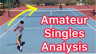 Amateur Tennis Singles Point Analyzed Here’s What You Can Learn [upl. by Eannyl575]