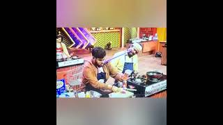 Bharat Cooking 😆 Brinjal Cutting🍆 Semma fun Cook With Comali Season 3 Mrs Vibes cwc bharat [upl. by Whittemore193]