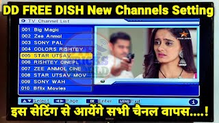 DD Free Dish TV Channel Setting today  सभी चैनल आएंगे इस Setting से  dth new channel update 2023 [upl. by Aay]