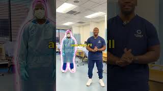 Always Use Protection SuitUp HealthcareWorkers Nurses NursingSchool [upl. by Ahsilrae984]