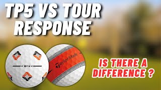 Taylormade Tour Response Stripe Golf Ball Vs TP5 Golf Ball Tested on The Course [upl. by Esac]