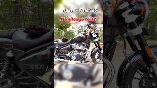 Mileage test of Super meteor 650 😍supermeteor650 milege milegetest royalenfild650 royalenfeild [upl. by Ganley]