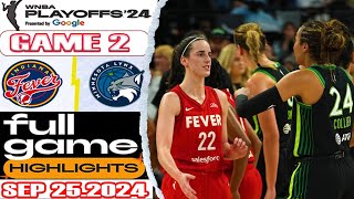 Minnesota Lynx VS Indiana Fever FULL GAME HIGHLIGHTS  PLAY OFF Sep 24 2024 Women’s Basketball [upl. by Ofloda485]