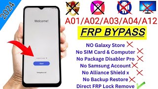 All Samsung A01A02A03A04A12  Android 1112  FRP Bypasss  2024 Google Account Remove Samsug [upl. by Mair761]