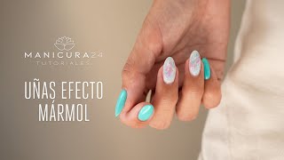 Uñas ENCAPSULADAS con EFECTO MÁRMOL  Manicura24 [upl. by Petromilli]