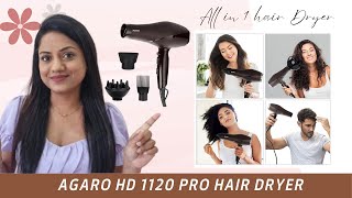 AGARO HD1120 2000 Watts Professional Hair Dryer  Ria Rajendran [upl. by Aineg1]