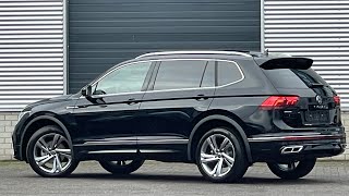 Volkswagen NEW Tiguan Allspace Rline 2022 in 4K Deep Black 19 inch Valencia Walk around amp detail [upl. by Ardnusal415]