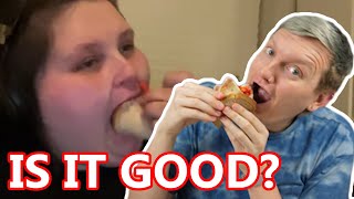 TRYING AMBERLYNNS HOT CHEETO TACO SANDWICH [upl. by Turoff]