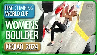 Bouldering Finals  Keqiao  Womens  IFSC World Cup  2024 [upl. by Nayd]