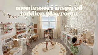 fav toys open ended play  storagerotation for toddlers  montessori inspired playroom tour [upl. by Basset716]