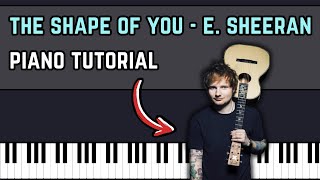 How to Play Shape of You by Ed Sheeran Piano Tutorial  Chords [upl. by Anasxor]