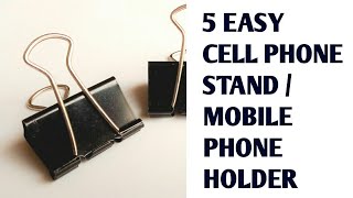 5 Easy Phone Holder Ideas  How to make phone holders in 5 mins using Waste Materials  DIY Crafts [upl. by Maridel]